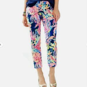 Lilly Pulitzer Kelly ankle pants in Sunken Treasure. Size 2. EUC.